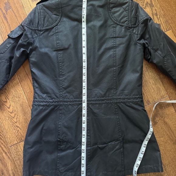 BARBOUR - Waxed Cotton Jacket Size US 4 Black EUC - Picture 8 of 11